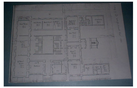 Plan of the ground floor at Wallington. 1740.