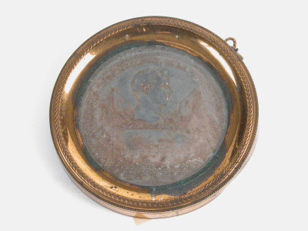 Bronzed steel medal Emperor Napoleon I, Emperor of France (1769–1821)