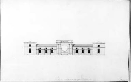 Elevation South Front of Stable Court Attingham
