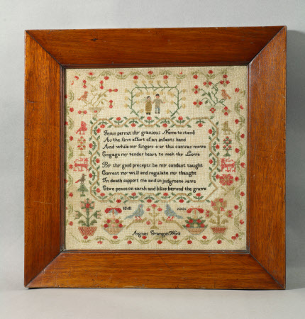 Sampler, 'Jesus permits thy gracious name to stand....'