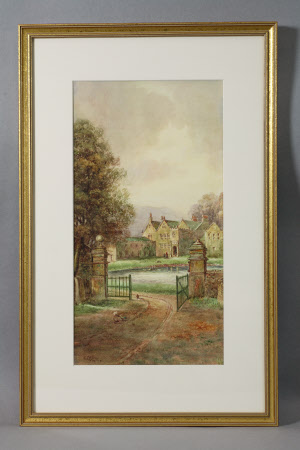 View of East Riddlesden Hall from the Gates, West Yorkshire