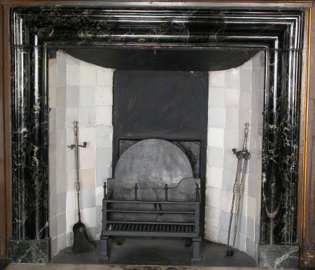 Chimneypiece, black marble, Duchess's Bedchamber, Ham House