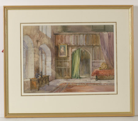 Curtained screens passage, Dunster Castle, Somerset