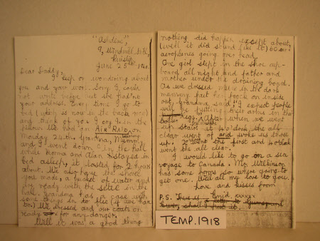 Photocopied letter
