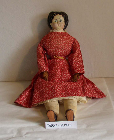 Papier-mache shoulder-head doll