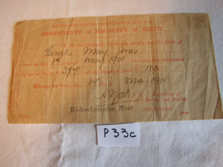 Birth certificate 663752 National Trust Collections