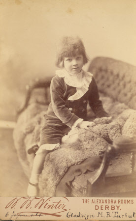 National Trust Museum of Childhood

Photograph taken (663727) in 1889 of Gladwyn Maurice Revell Turbutt (1883 - 1914) wearing the green velvet suit now in the collection. © National Trust
