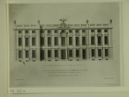 Elevation of east front, Dyrham Park, Gloucestershire by Colen Campbell