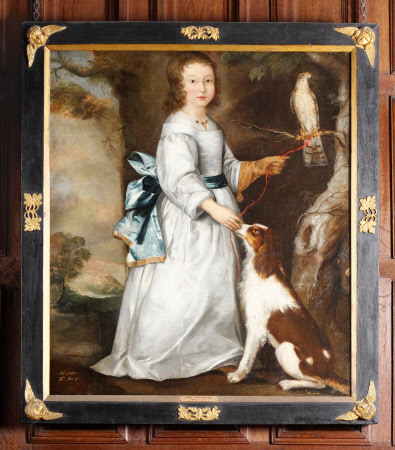 Jane Strickland (b.1647?), later Mrs Middleton, as a Child with a Falcon and Dog, aged 4