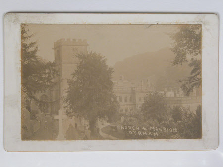 View of , Parish church of St Peter, Dyrham, Gloucestershire 1910 and, Dyrham Park, Gloucestershire