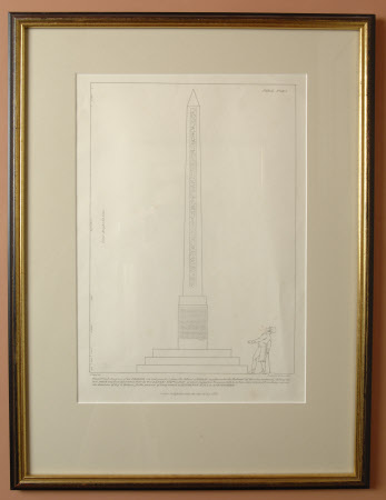 Geometrical elevation of the Kingston Lacy, Philae Obelisk 