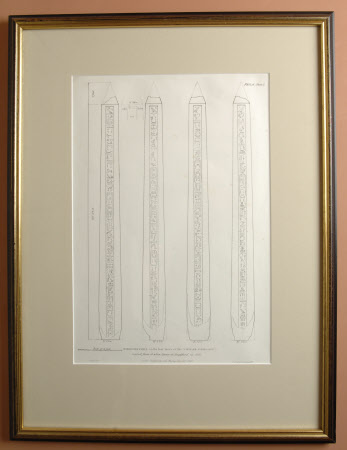 The Kingston Lacy Philae Obelisk with the hieroglyphs on its four faces  