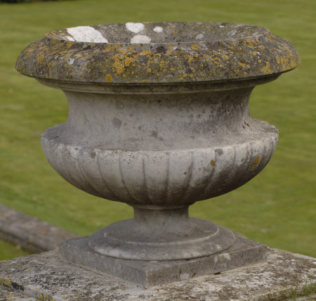 One of a set of nineteen Marble Garden Urns 