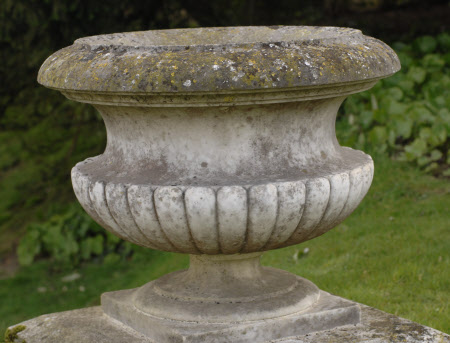 One of a set of nineteen Marble Garden Urns 