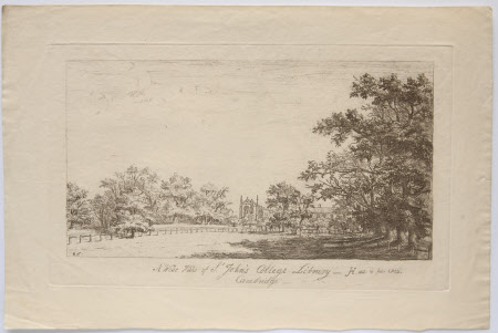 West View of St. John's College Library, Cambridge 
