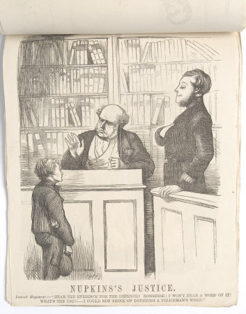 'Nupkin's Justice. Learned Magistrate. "Hear the evidence for the defence? Nonsense!  I won't hear ...
