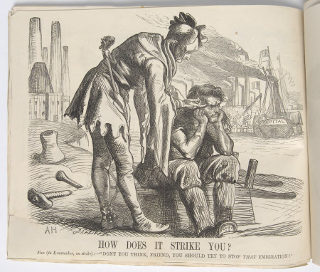 'How Does it Strike You?  Fun (to Ironwoker on strike) ' Dont'e you think friend you should try to ...