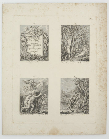 The Triumph of Death: 1. Front, 2, Temptation and Fall, 3, Expulsion and 4 After the Fall (after ...