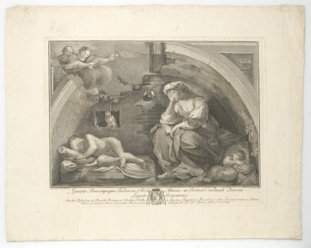 Ignatio Boncompagno Ludovisio S. Re. S. Mariae in Porticu Vcardinale Diacono (after Joannes Poretti)