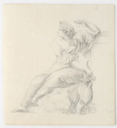 A figure from Parnassus after Raphael from fresco in the Stanza della Segnatura, Vatican, Rome
