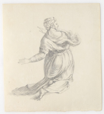 A figure from fresco of The Expulsion of Heliodorus from the Temple after Raphael, Stanza de ...