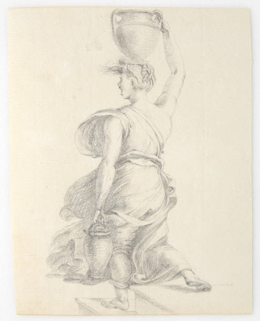 Figure from fresco of The Fire in the Borgo after Raphael, in the Stanza dell'Incendio, Vatican
