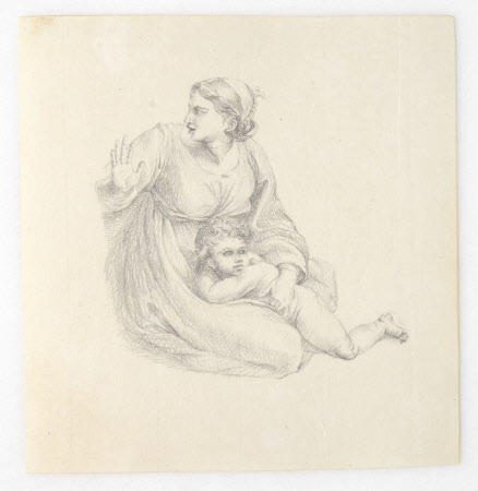 Figures from the fresco The Fire in the Borgo after Raphael, Stanza dell'Incendio, Vatican 
