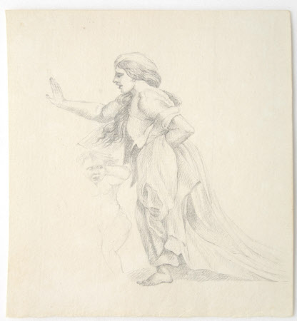 Figure from the fresco of the Fire in the Borgo after Raphael, Stanza dell'Incendio, Vatican 