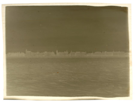 Ostende seen from the sea