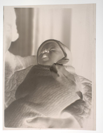 John Ralph Bankes (1936-1996) asleep in the arms of his mother Hilary Margaret ...