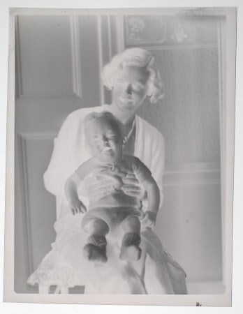 John Ralph Bankes (1936-1996) at seven and a half months, held by his mother Hilary Margaret ...