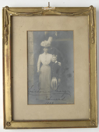Queen Mary (1867–1953) and her son later King Edward VIII, Duke of Windsor (1894-1972) 
