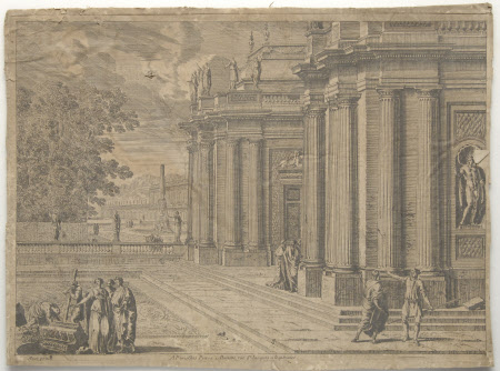 Classical building with figures