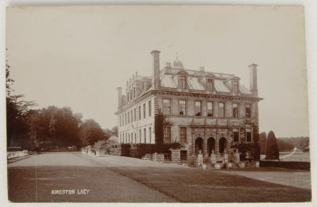 View of Kingston Lacy, Dorset, from the terrace walk to the south east, before the Dutch garden was ...