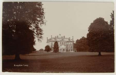 View from the park of the north front of Kingston Lacy, Dorset