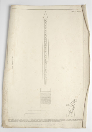 Geometrical elevation of the Kingston Lacy Philae Obelisk 