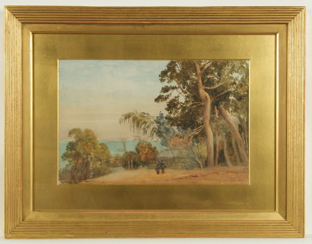 Landscape with Woman and Child and Lake beyond