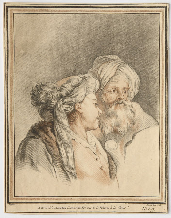 Two men in turbans (after Carle Van Loo)