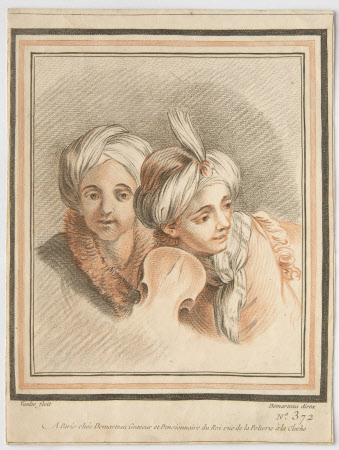Two boys in turbans with a violin (after Carle van Loo)