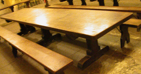 'refectory' table