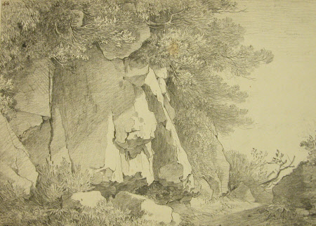 Rocks by the Lake at Nemi