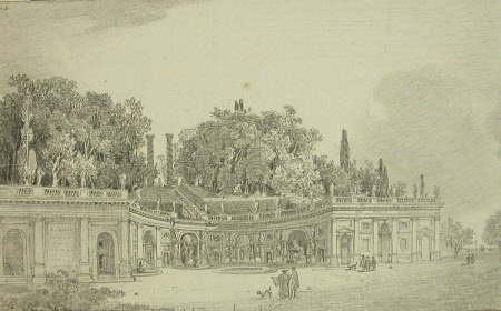 Amphitheatre in the Garden of the Villa Aldobrandini at Frascati