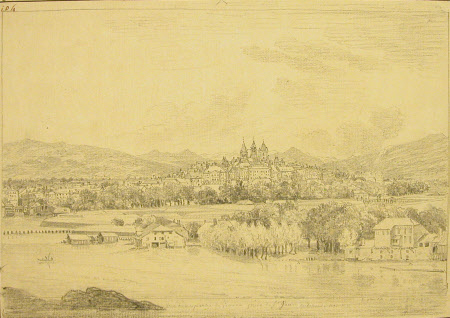 View of Geneva from Saint Jean beside the Rhône