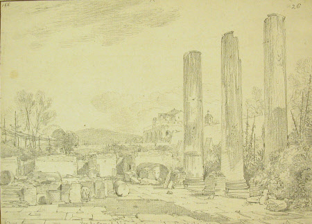 Three Columns of the Temple of Jupiter Serapis at Pozzuoli 