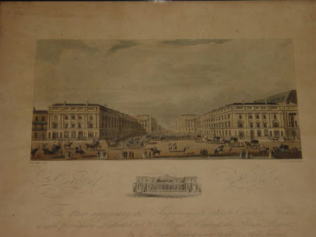 Waterloo Place, Carlton House, London (after Augustus Charles Pugin)