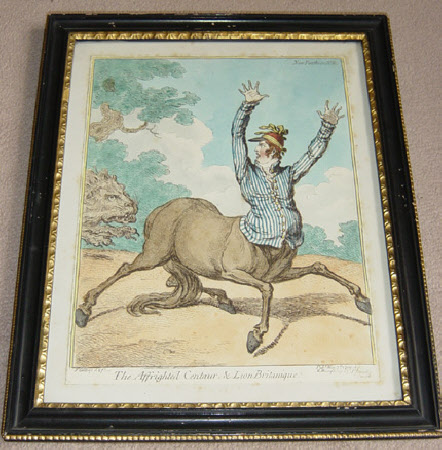 The Affrighted Centaur and Lion Britanique