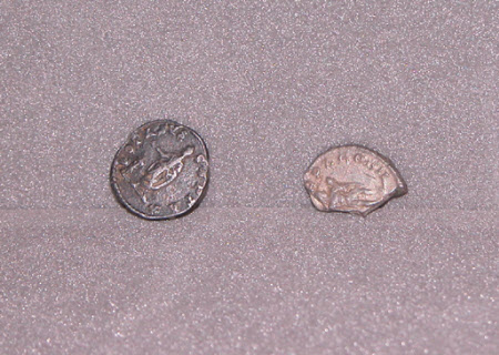 Two coins: Emperor Caracalla, Emperor of Rome(188–217)
