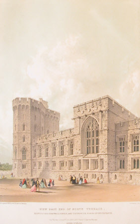 View of East End of North Terrace, Windsor Castle (after Michael Gandy)