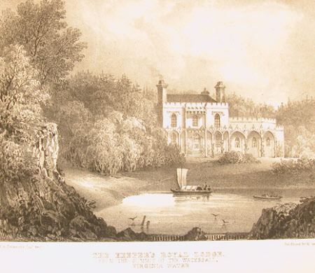 The Keeper's Royal Lodge Windsor from the Summit of the Waterfall, Virginia Water (after William ...