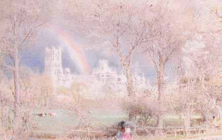 A Rainbow over Ely Cathedral, Cambridgeshire